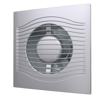 SLIM 5C Gray metal, Вентилятор накладной SLIM D125 обр.клапан Gray metal DICITI